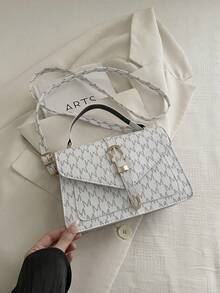 Retro Minimalist Commuter Small Shoulder Bag, New Arrival Unique Personalized Ins Handbag For Women - White - View 13