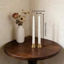 Conjunto de 2 velas peroladas em estilo europeu - Velas brancas peroladas (Tamanho: 2,3 cm x 25 cm / 2,3 cm x 30 cm). Adequadas para meditação, iluminação, criação de um ambiente sofisticado e também podem ser usadas como adereços fotográficos. Ideais para decoração de casa, jantares românticos à luz de velas, reuniões familiares, varandas, casamentos, diversas festas, presentes para mulheres e Dia das Mães. - 2pcs - Ver 13