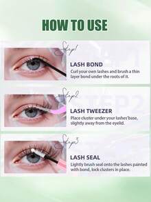 570pcs Eyelash Cluster, Natural Eyelash Extension Kit, DIY Eyelash Extension Set, Individual Lashes Set, Includes Lash Glue, Sealant, Tweezers, Removal Tools, Suitable For DIY Eyelash Makeup At Home - Multicolor - View 8