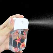 1pc New Fashionable Transparent Starfish, Lily, Sea Turtle Nano Spray Travel Perfume Bottle, Lightweight Space-Saving Refillable Container, Minimalist Versatile - View 1