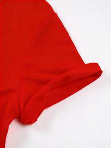 Disney T-Shirt,Disney Ladies T-Shirt Featuring Classic Disney Ariel Princess Patterns, Made Of Soft, Comfortable And Durable Fabric. A Spring/Summer Round-Neck Short-Sleeved T-Shirt, Suitable For Daily Wear, Shopping, Traveling And Party Outfits. Also A Wonderful Gift. - Đỏ - Xem 3