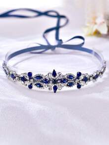 1件酒红色水晶手工婚礼腰带，细腰带，适合正式礼服、新娘配饰、派对宴会装饰、圣诞节和母亲节礼物、情人节配饰 - 紅色絲帶 - 查看 12