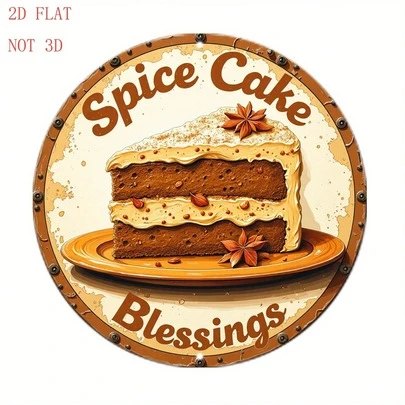 2D Flat Circular Wall Decor With Kumamoto Castle & Cherry Blossom Mountain Landscape Design | Holiday Gift, Classic Home Decor, Suitable For Front Door, Garden, Bar, Cafe, Farmhouse Style Decoration, 2D Flat