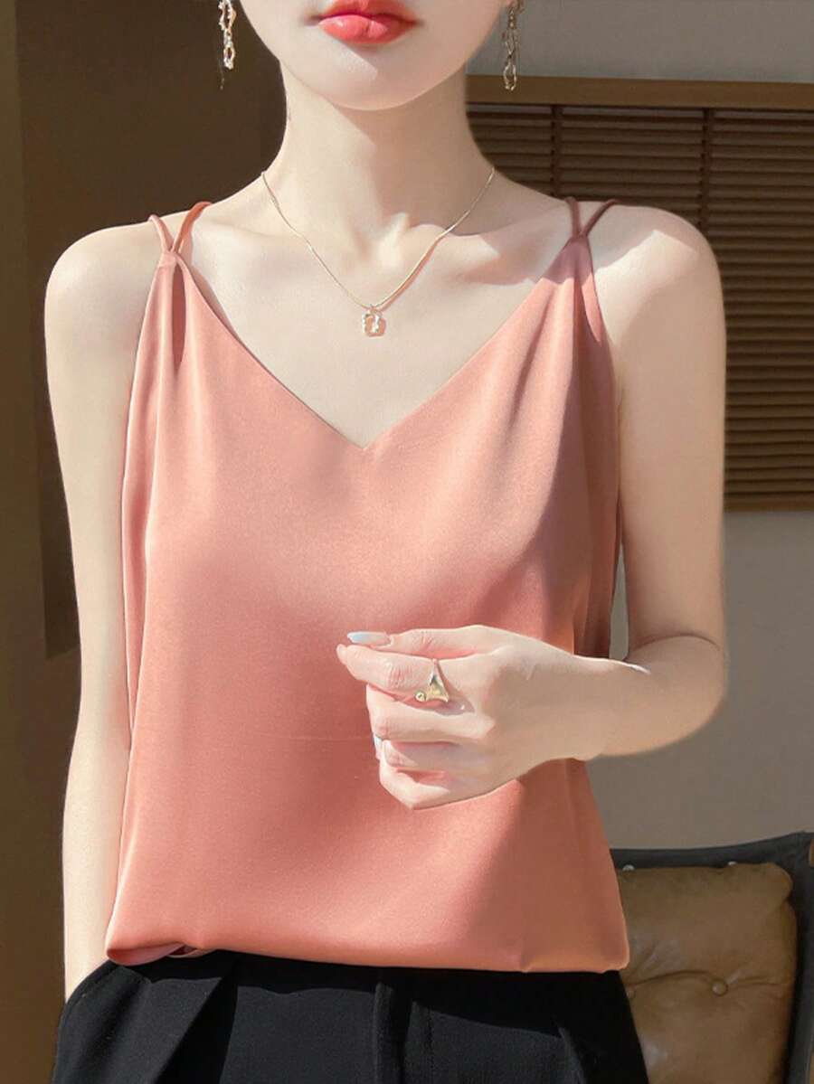 Camiseta de tirantes para mujer, casual y cómoda. - rojo ladrillo - Ver 1