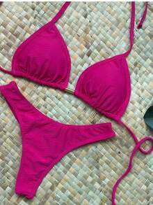 Ribbed Polyamide Bikini – Comfort, Style And Elegance - Màu Hồng Tươi - Xem 2