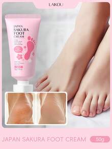 1支 LAIKOU 日本樱花修护足霜 50g，保湿修护足部乳液，抗皱足霜，适合所有肤质，是旅行、露营、徒步、户外护理的理想之选 - 50g - 查看 2