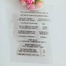 Handmade DIY Photo Album & Card Decorative Transparent Rubber Stamps, Transparent Stamps With Inspirational Quotes - Seal - View 7