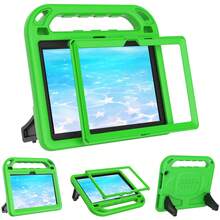 儿童平板电脑轻便手持平板电脑保护套，带屏幕保护膜，坚固防震手柄支架保护套 - 綠色 - 查看 12