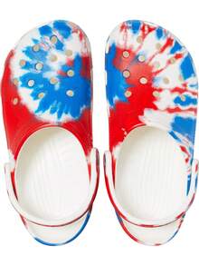 Crocs Women's Classic Marbled Tie-Dye Clogs - 多色/白色 - 查看 5