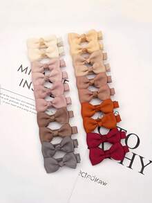 20 piezas Mini Clips de Lazo para el Cabello Estilo Cinta Bonita Accesorios para el Cabello, Clips para el Cabello, Día de San Valentín - Multicolor - Ver 1