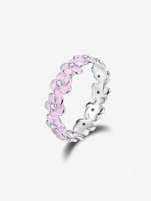 1 chiếc nhẫn cưới nữ bằng bạc sterling 925 họa tiết dây leo tối giản, đính đá Cubic Zirconia sang trọng, nhẫn cưới tinh tế, quà tặng cho cặp đôi đính hôn. - Bạc - Xem 36