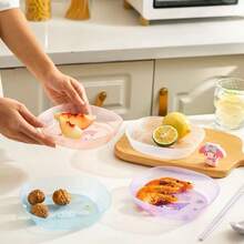 Sanrio （官方授权）1个透明卡通多巴胺骨盘，桌面垃圾吐痰骨盘，小塑料碟 - 彩色 - 查看 8