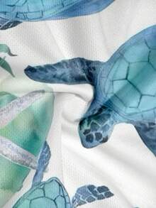 Men's Summer Casual Vacation Sleeveless Tank Top - Turtle All-Over Print - Multicolor - View 5