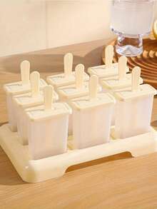 9Pcs/1set Popsicle Molds, Creative Popsicle Molds, Plastic Popsicle Molds, Ice Cream Molds, Frozen Ice Cube Trays, Household Popsicle Molds, Jelly Molds, Kitchenware, Kitchen Accessories - Multicolor - View 6