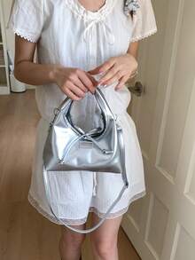 Simple And Elegant High-End Slim Crossbody Bag - 2026 New Style, Fashionable And Retro, Women's Bag - Silver - View 4