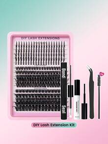 Beginner-Friendly DIY Lash Extension Kit, Lash Bond & Seal Glue, Spiky Fairy Individual Cluster Lashes, Reusable Eyelashes - Multicolor - View 26