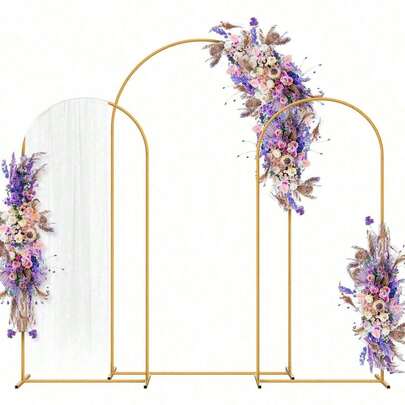 Telaio ad arco in metallo giallo resistente - Robusto e riutilizzabile (adatto per palloncini, corone floreali e decorazioni fai-da-te) | Popolare per matrimoni | Facile montaggio | Ideale per San Valentino, festa di nascità e compleanni nel 2026 | Consegna rapida in UE