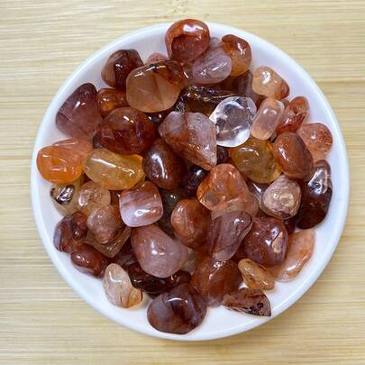 100g Gravier de résine rouge naturel, convient comme remplissage de pot de fleurs/vase, décoration de pierre pour aquarium, démagnetiseur de cristal