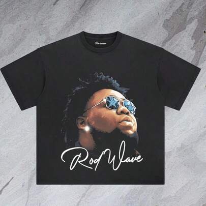 Ro D Wave Graphic T-Shirt - 100% Cotton