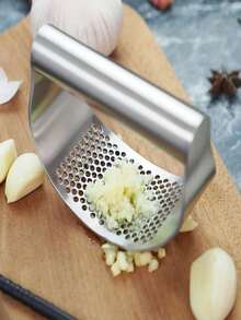 1pc Stainless Steel Manual Garlic Press Crusher Mincer - Multicolor - View 5