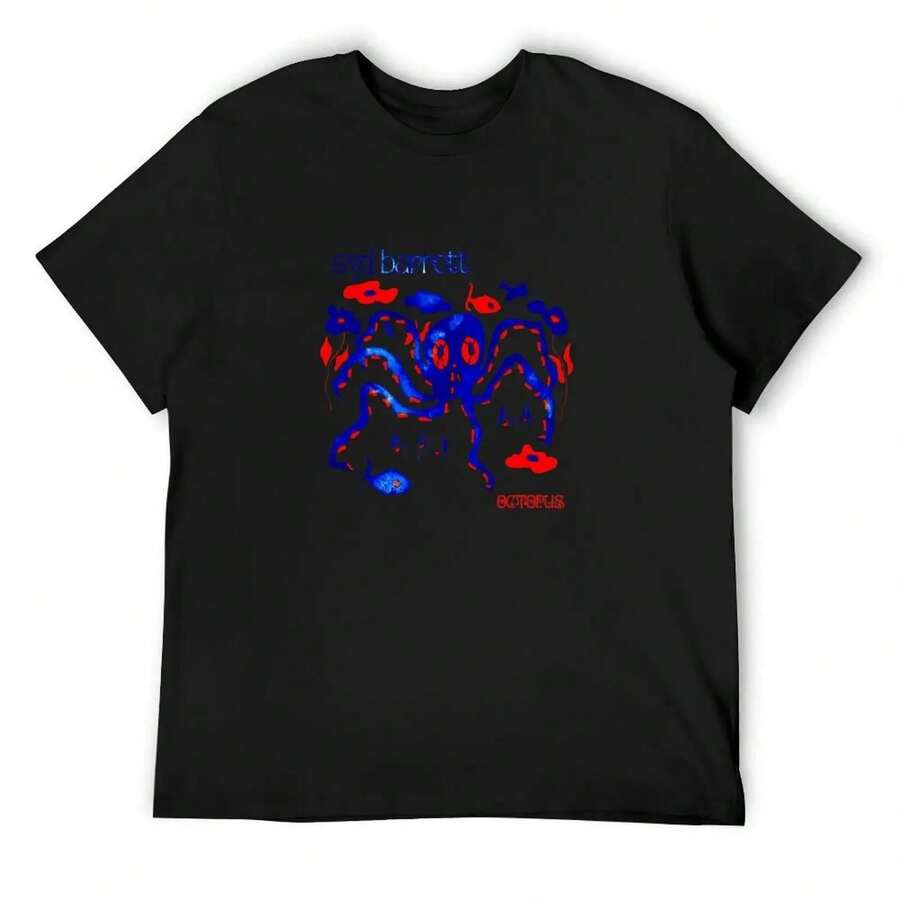 Octopus-The-Best-Of-Syd-Barrett T-Shirt Quick Drying T-Shirts Man Mens Graphic T-Shirts Big And Tall - màu đen - Xem 1
