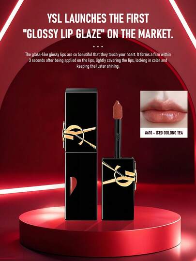 Yves Saint Laurent Yves 高光唇彩 #610 - 裸色冠军 5.5毫升/0.18盎司 | 持久唇彩 | 高光泽妆效 | 轻盈不粘腻配方 | 鲜艳亮丽的色彩 | 滋润唇釉 | 顺滑易涂 | 舒适贴合 | 亮泽唇彩 | 日夜皆宜