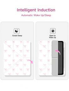 1pc Minimalist Bowknot Design Foldable Flat Tablet Protective Case, Multi-Angle Rotating Stand Tablet Cover, Compatible With 2025/10th Gen/10.2" Pro 11 2021/2020/Mini 6&7, Galaxy Tab A8 10.5" 2022, With Pen Slot, Anti-Drop, Tablet Stand Protective Shell, Romantic & Practical Gift For Tablet Users - Multicolor - View 3