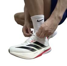 Adidas Men's Adizero Boston13 Marathon Running Shoes - Shock Absorption, Wear Resistance, And Breathability - Black and White - View 4