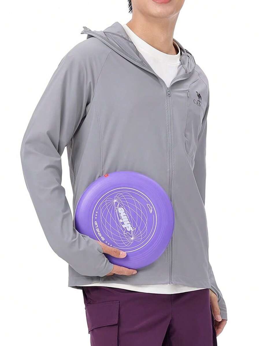 CAMEL CROWN 男士 UPF 50+ 长袖全拉链防晒衣 男士防晒连帽衫 SPF 防紫外线轻薄外套 防晒衣 防晒衣 - 循環灰 - 查看 1