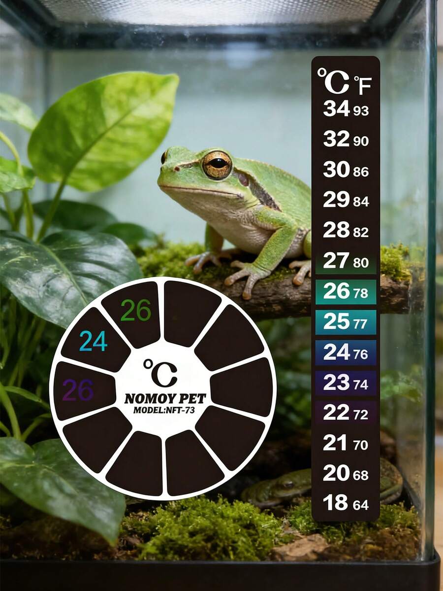1pc Fish Tank/Reptile Temperature Sticker, Suitable For Aquarium, Turtle, Lizard, Reptile, Outdoor Greenhouse, Greenhouse