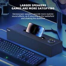 PHILIPS SPA3808 复古木质音箱，桌面电脑音箱，支持蓝牙和有线 USB 连接，可用作手机/平板电脑支架，提供 3D 环绕立体声，音质清晰饱满。 - 查看 6