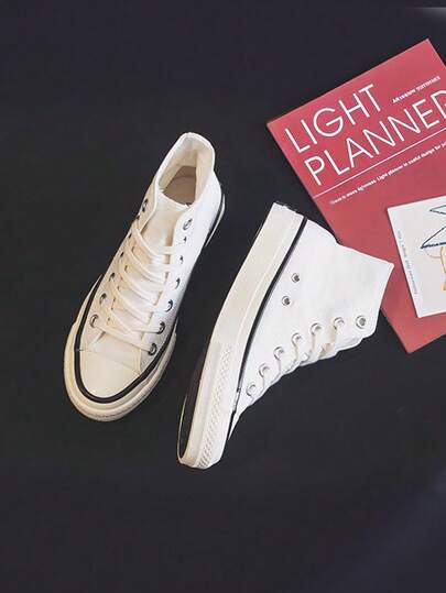 Zapatillas deportivas unisex de lona transpirables y de caña alta,Nuevos zapatos casuales para mujer,Zapatos casuales de moda para mujer, zapatos elegantes para parejas, calzado informal de moda, zapatillas deportivas para estudiantes.Cómodos y resistentes con estilo retro.