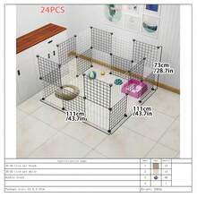 Clôture pour animaux de compagnie emboîtable, cage pour petits animaux, parc à lapin DIY, convient pour les hamsters, furets, lapins, chiots, chatons et autres petits animaux de compagnie pour une utilisation en intérieur - Version assemblée - Voir 10