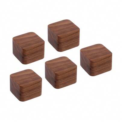 SanBouSi For Proposals Weddings Jewelry Storage 5 PCS Ring Boxes Wooden Ring Box Vintage Style Ring Box