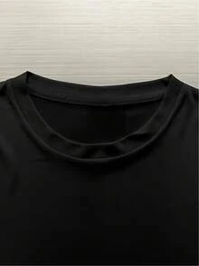 [Printed T-Shirt] Men's "Trust Us" Version B Gun Pattern Slogan T-Shirt ,  Casual Men's Round-Neck Short-Sleeve Cotton T-Shirt For Spring And Summer - 黑色 - 查看 4