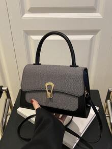 New Fashionable Unique Design Versatile Shoulder Crossbody Bag - Black - View 10