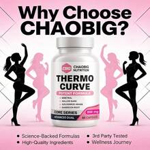 Women's Thermogenic Curve Vitamins And Supplements Women'S Fitness Supplement | Friendly Dietary Supplement For, Digestive Support & Immune Health | Advanced Blend Formula With Guarana, Ginger, Willow, Dandelion | 60 Capsules | Gift For You - NEW THERMO CURVE - 查看 3