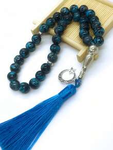 33颗穆斯林念珠，玻璃珠流苏设计，日常祈祷念珠 - 流蘇款 - 查看 10