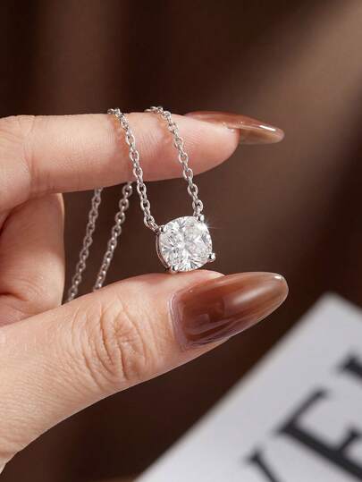 1pc Elegant 3-Layer Round Cross Necklace, S925 Sterling Silver Lightweight Luxury Choker Necklace, Delicate Jewelry Gift For Women, Suitable For Daily Wear And Occasions