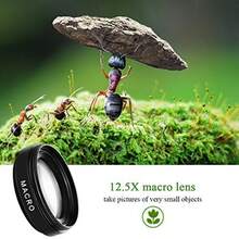 2-In-1 Mobile Phone Macro Lens, Phone Camera Lens Kit, 12.5X Macro Lens + 0.45X Wide Angle Mobile Phone Lens, For LOS And Android Smartphone,Tablets Compatible With LphoneAndroid Phone For Summer VacationTravel, Creative Photography Phone Accessories - Multicolor - View 3