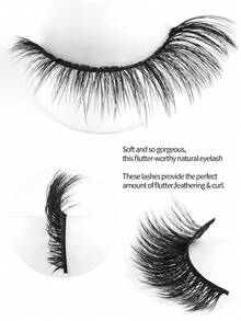 MAGEFY 20 Pairs 3D Mink Lashes, Fluff Natural Look False Eyelashes Strip Lashes,Lashes,Eyelashes,Fake Lashes ﻿ - Black - View 9