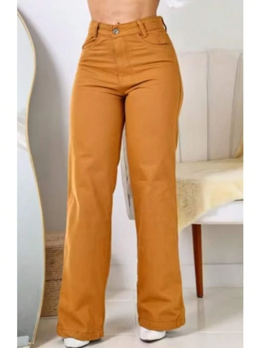 Caramel Wide-Leg Pants - Lạc đà - Xem 1