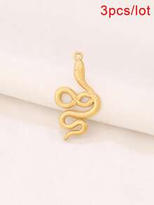 3pcs Stainless Steel Snake Pendant Findings 18K Gold Plated Charms For DIY Jewelry Making Supplies Accessories - Pendants - View 21