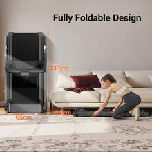 UMAY 18% Auto-Incline Treadmill, Foldable Home Treadmill With 3-Level Adjustable Height And Quiet 3.5 HP Motor, Max. 400LBS - US B Type Plug(110-127V) - View 8
