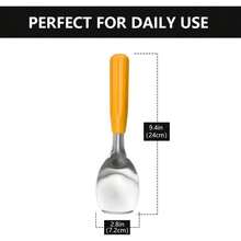 Pequeña paleta de deshierbe de 9 pulgadas con borde dentado, paleta de acero inoxidable para excavar, plantar y aflojar plantas - Ver 9