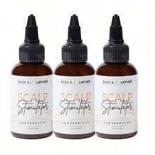 3-Pack BASK AND LATHER Scalp Stimulator - Lightweight Rosemary & Mint Blend For Thicker, Fuller Hair, Alopecia Support & Hair Regrowth - 3 chai - Xem 5