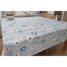 Toalha Térmica de Mesa Flores Brancas Impermeável Antiderrapante Lavável Decoração Cozinha - Branco - Visão 4