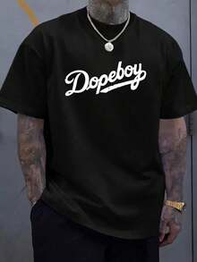 Urban T Boys' Dope Boy Dopeboy T-Shirt - Soft 100% Cotton, Breathable, Casual Short Sleeve Top For Spring & Summer For  T-Shirt Lovers - 黑色 - 查看 6