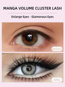 5 Pairs Fluffy Curled False Eyelashes, Suitable For Beginners DIY Eye Makeup At Home, Natural Fluffy Faux Mink Lashes, Sexy Eyelash - White - View 4