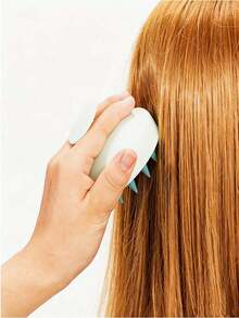 Bàn chải mát-xa da đầu bằng silicon màu kẹo mới, dụng cụ gội đầu làm sạch gàu, mát-xa chống ngứa da đầu. - bàn chải gội đầu bằng silicon - Xem 5